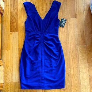 NWT Express Royal Blue Backless Dress